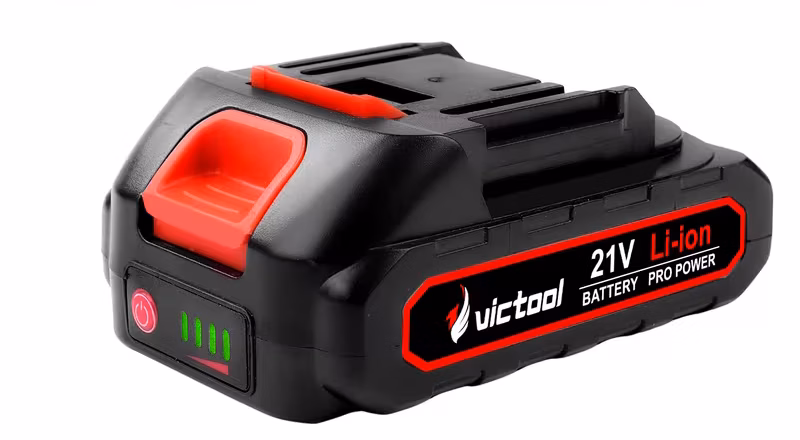 bareria-21v-vermelha-com-indicador Bateria 21V 1.3Ah Íon Lítio Para Parafusadeira - Imagem 1